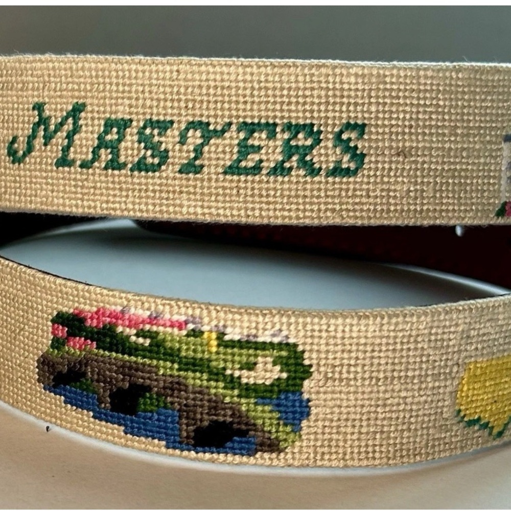 Masters Beige Embroidered Belt